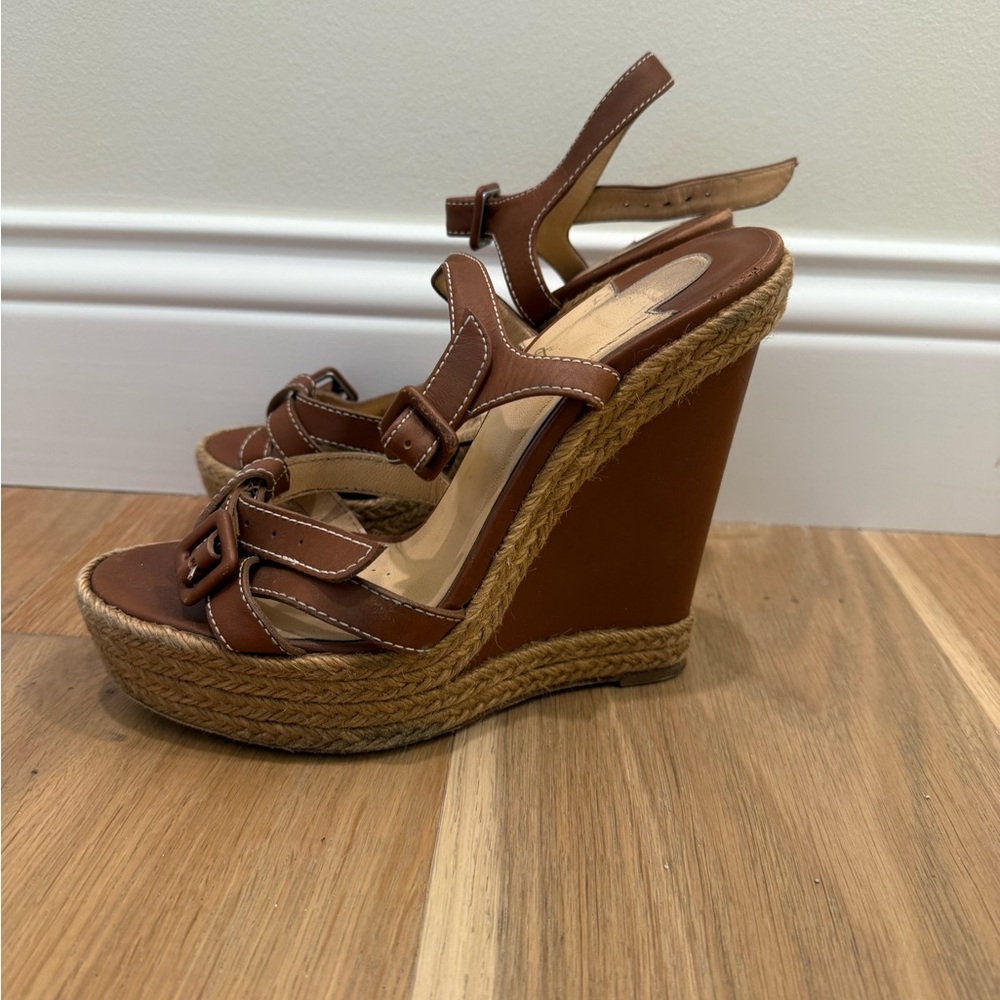 Christian louboutin brown wedges - Picture 8 of 9